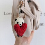 ハートパンダのチャーム（赤）