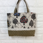  ＊送料無料＊B5サイズのお散歩バッグ(生成)