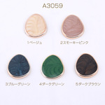 A3059-5  30個  アクリル貼付けパーツ エポ付き 雫型 22×25mm  3×【10ヶ】