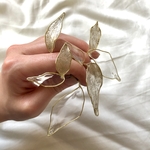【ディップアート】葉っぱの髪飾り