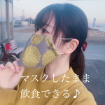 飲食できるマスク𖠚ᐝ 北欧柄 紫陽花 グレー