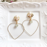 Bijou heart hoop｡:°ஐ..♡*
