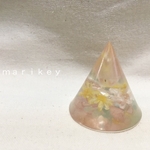 【送料無料】幸運の桜貝リングホルダー　桃緑黄