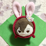 【M様専用・オーダー】もちもちマスコット用着ぐるみ・いちごうさちゃん(ワインレッド&ブルー)