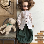 リカちゃん服＊前後どちらでもブラウス・花柄
