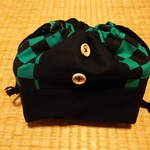 マチ付 お弁当袋 巾着 入園 入学 幼稚園 保育園 小学校 準備 ハンドメイド 市松 市松模様  子供 こども