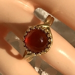 再々販　高品質 ヘソナイト（グロシュラーガーネット）ring(ゴールドカラー)