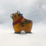 【yumi50626様】オーダー商品　　　　　　　　　　　　　　　　　　　　　ステンドグラス干支の丑さんの置物