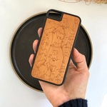 柴犬だらけ　ウッドiPhoneケース