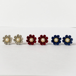 arietta 小さなお花・つまみ細工のピアス　３色　ゴールド