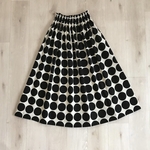 ラスト一枚✨ladysパフロングスカート🌚モノトーンドット🌚柔らかシャツコーデュロイ🐑🐑 パフロングスカート