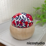 リバティ liberty 針山　ピンクッション ウッドボウル ウィルトシャー