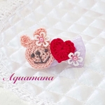 💕再販🐰💕【 犬用　🐰　バレッタ 】 おしゃれ　トップノットペット　子供　ヘアアクセサリー　リボン　バレッタ　♡AquaMana♡