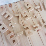 【木の知育玩具】ヒノキ数字ブロック♪