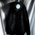 手描き 蓄光 Let's enjoy the starry skyパーカー   men's XXL