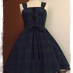 テッキングタータンチェックジャンパースカート