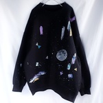 オーダー品  手描き 月とネオントレーナー   woman