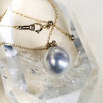 <<Flower♡様専用>>　14kgf 調整可能ボールチェーン　バロックパールのロングネックレス　