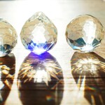 1個 サンキャッチャー クリスタルボール 虹 20～25ｍｍ