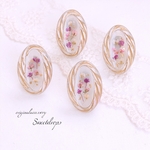 1点のみ再販⑅skeletonリングflowerイヤリング