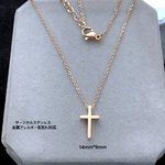 ミニ クロスネックレス ステンレスネックレス ステンレスチェーン 