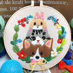 12可愛い動物刺繍キット　刺繍　