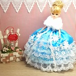 リカちゃん お姫様ドレス 一点物☆ブルーa