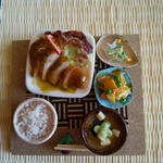 チキンの照り焼き定食(ミニチュアフード、ミニチュア)