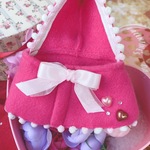 うさぎ♡ハートフルうさポンチョ♡ホットピンク♡