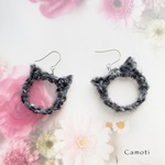 猫耳フープピアス（ブラック）