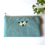 Hana 刺繍 ③ ポーチ 