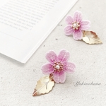 ピアス〜メタルパーツ桜(ゴールド系)〜