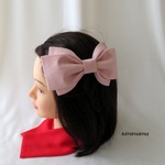 髪飾り 　縮緬リボン<大>(虹色ピンク)　成人式・卒業式・袴・着物・七五三・和装小物・和装　　　