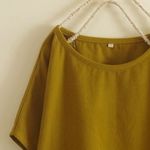 ポンチョ。C&Sフレンチフランネルのワンピース。マスタード。【М】