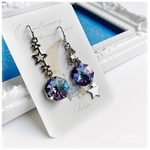 宇宙/星空彩るスワロフスキー/ピアス/ノンホールピアス
