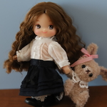 dollnodoll うさぎ ピンクリボン