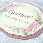 ピンクの薔薇のドアプレート（受注製作・送料込み）