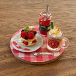 ミニチュアラズベリーパンケーキセット
