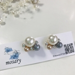 【入学式.卒業式.入園式.卒園式...】パール盛り*お呼ばれピアス/イヤリング