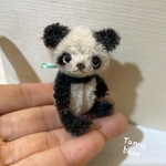 ミニチュア モールアート 大きいパンダちゃん テディベア**Tamu bear
