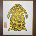 【maro1729様用ロップ切り絵色紙】