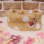 バンビちゃんファー×キラキラリボンのネックウォーマー*レッドブラウンタグ