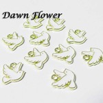 【D-0217】20pcs　鳥　11mm　ホワイト　チャーム
