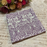 ✴︎送料無料✴︎25×25cm✴︎ガーゼハンカチ  ウイリアムモリス✳︎ブラザーラビット（プラム）