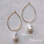 14kgf ⌘ whip pearl hoop pierce