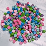 【50g】カラフルウッドビーズ