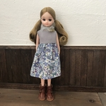 リカちゃん服　花柄ワンピースコーデ