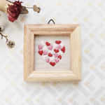 [受注]刺繍ミニフレーム＊バレンタインハート💓