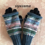 opal毛糸＊気仙沼"桜"🌸エレファント・グレー🧶ハンドウォーマー＊送料無料