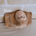 もちもち。ふわふわくまさんマスク(brown)